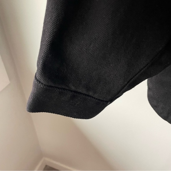 Hudson Jeans 100% Cotton Oversized Shacket Denim Jean Jacket Black Size Medium - Picture 3 of 9